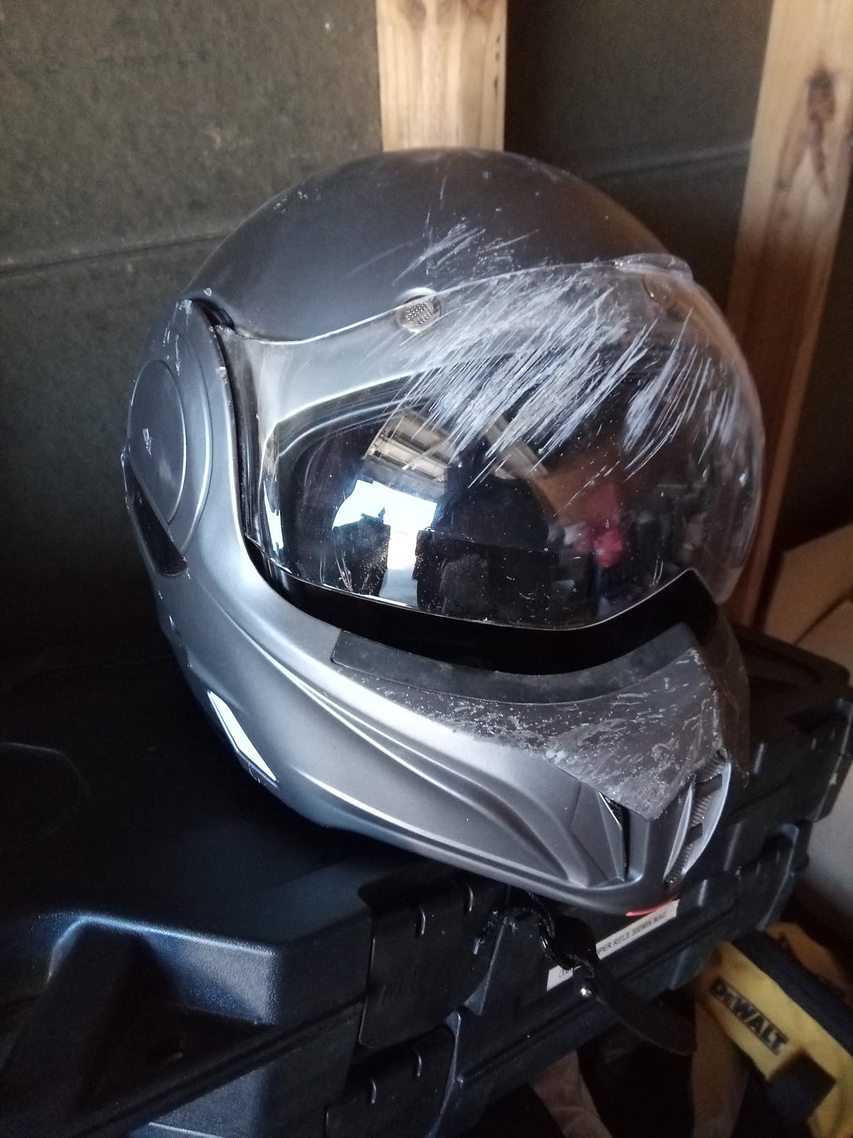 ILM Vintage Full Face Modular Motorcycle Helmet for Adults Men ATV UTV Snowmobile with 180° Reversible Chin Guard DOT ILM-B707(Camouflage, L) customer photo 1