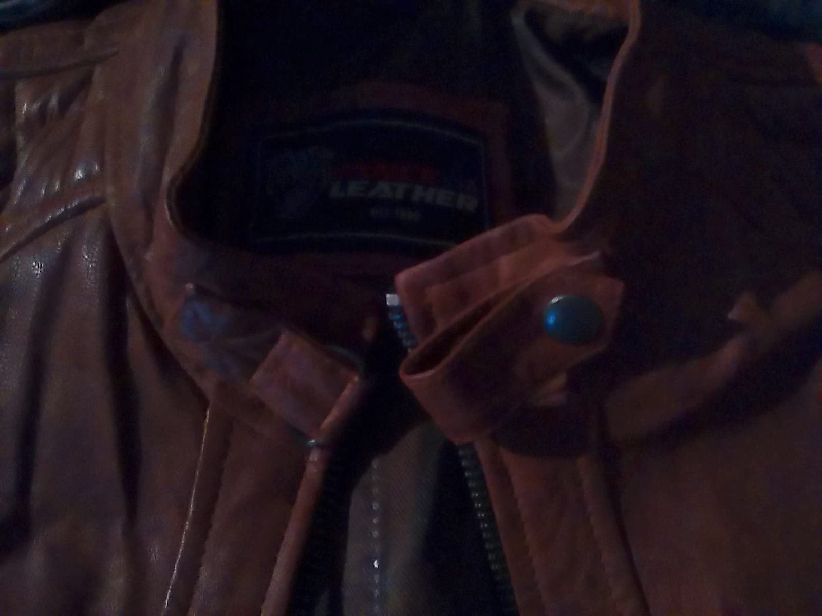 Vance Leather' Men's Cafe Racer Waxed Lambskin Austin Brown Motorcycle Leather Jacket customer photo 1