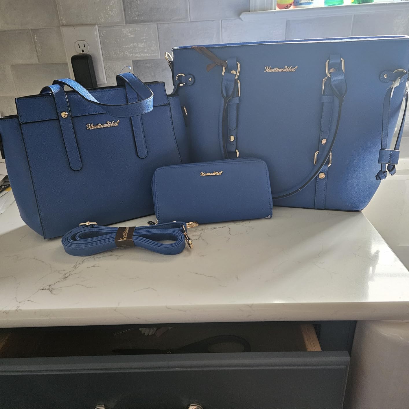 Montana West 3PCS Purses for Women Tote Bag and Wallet Set Shoulder Satchel Handbags customer photo 1