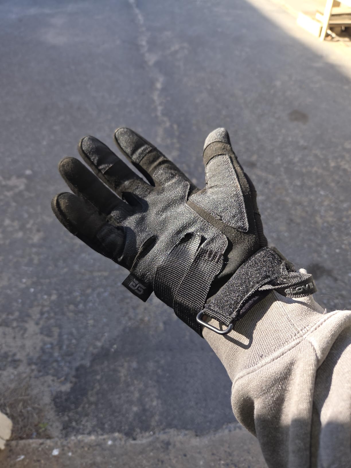 Glove Station Hard Knuckle Utility Gloves, Touchscreen, THKFF, Black, Large customer photo 2