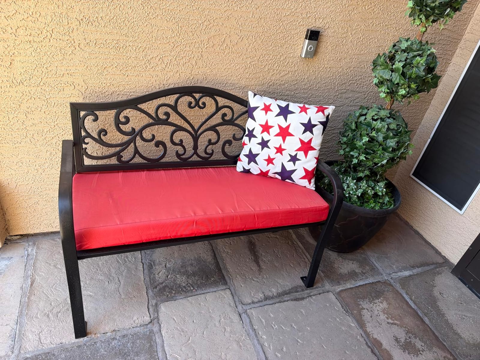 Sophia & William 50 Inches Outdoor Bench for Patio and Park, Bird Bronze customer photo 2