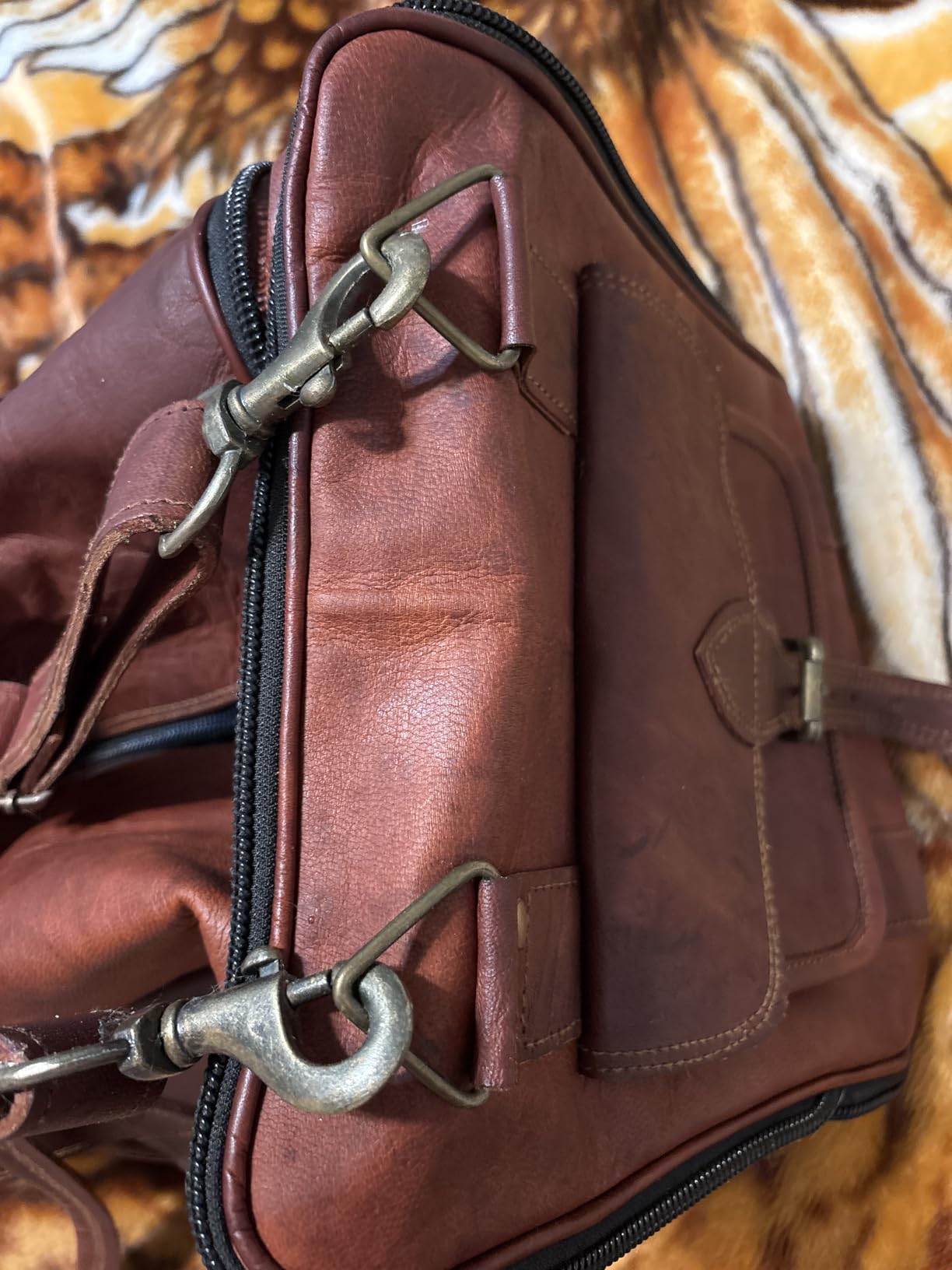 Genuine Leather Duffle Bag 24 Inch Handmade Vintage Travel Case Luggage Bags for Men, Overnight Carry On Duffel Bag Medium Weekender Gym Bag for Men and Women customer photo 2