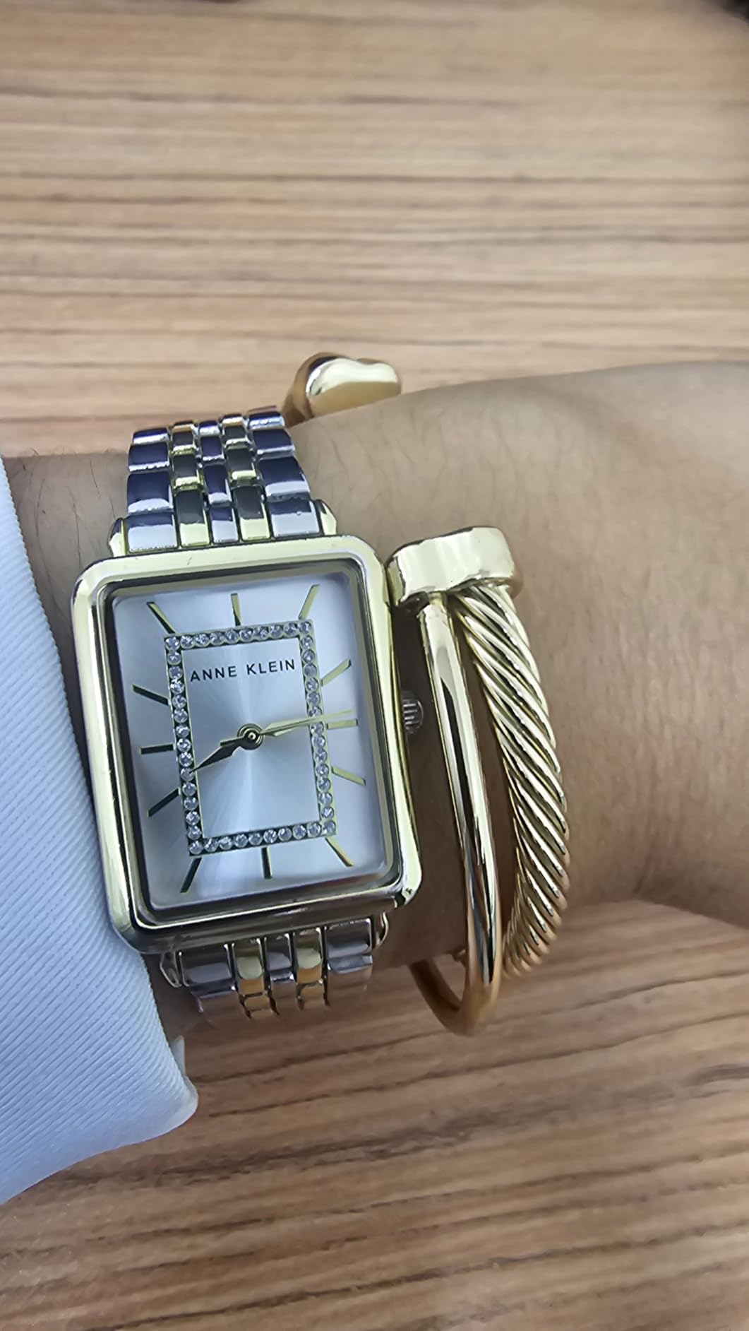 Anne Klein Women's Glitter Accented Bracelet Watch customer photo 1