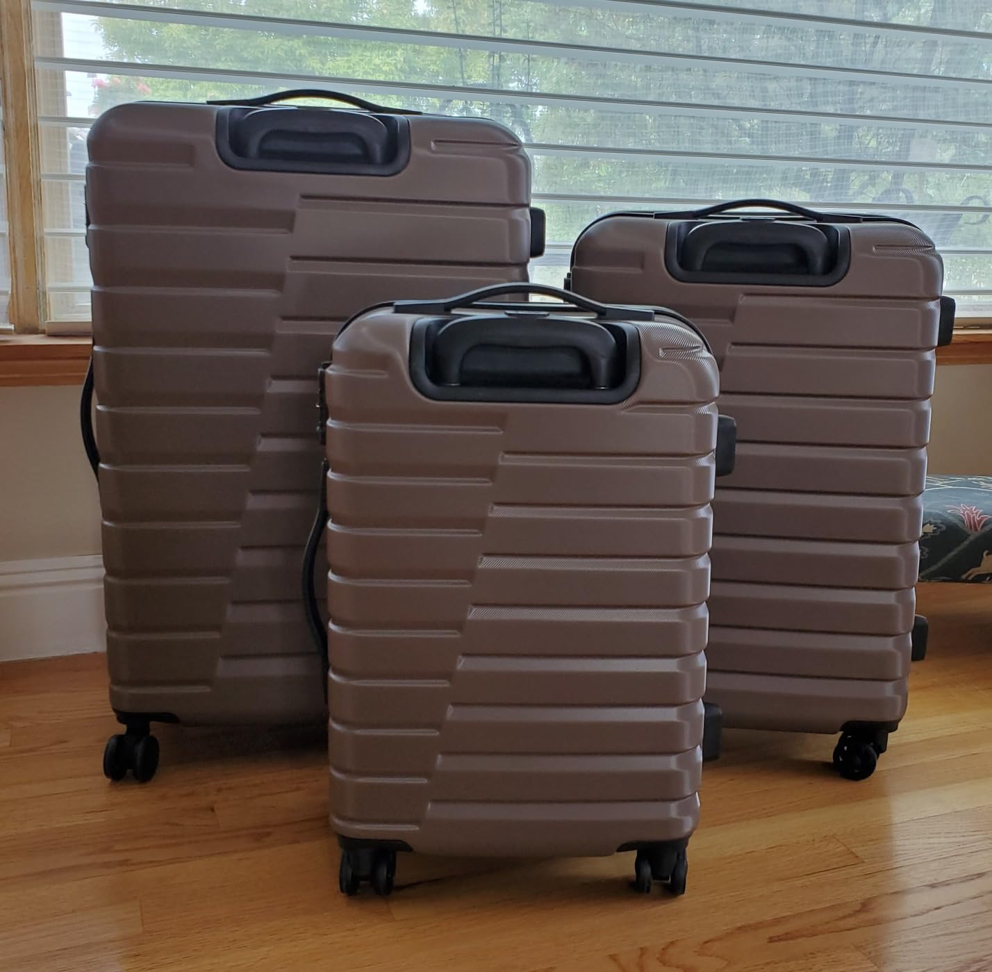 Coolife Lightweight Luggage with TSA Lock,3 Piece Set Blue customer photo 1