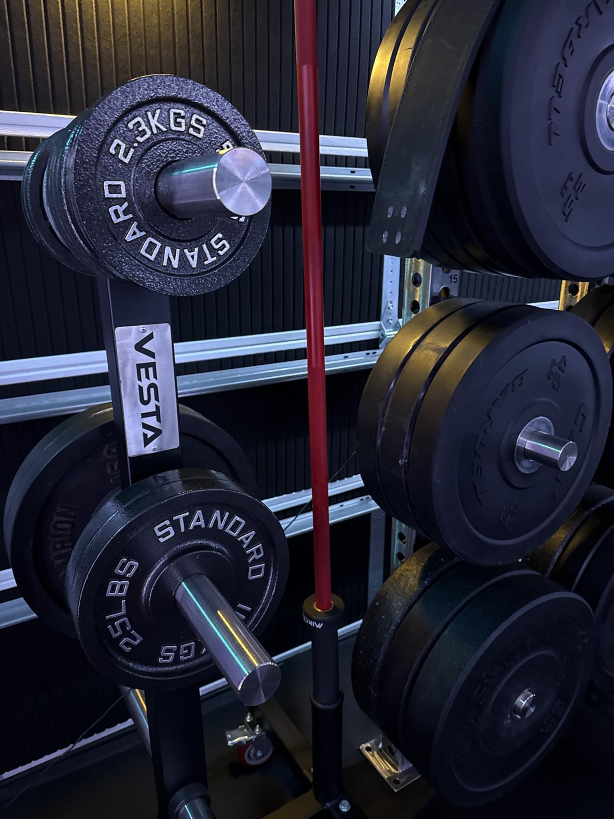 Steel Olympic Plates 175LB Set - 2 inch Olympic Hammertone Coated 2x 2.5lb, 5lb, 10lb, 25lb, & 45lb for Weight Lifting Training customer photo 2
