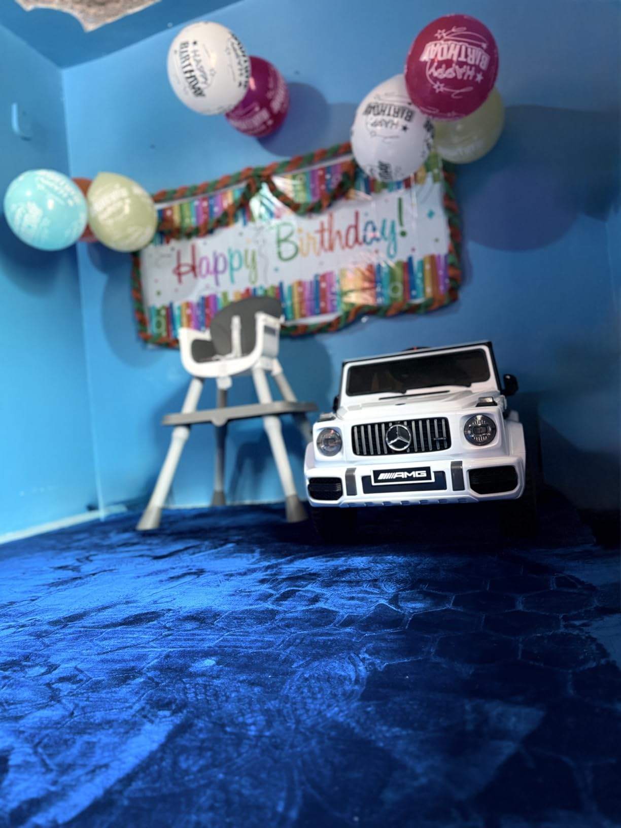 ANPABO 12V 7AH Licensed Mercedes-Benz G63 Electric Car for Kids, White | Parent remote control ride on car for toddlers with 3-speed, LED headlights, music & horn, soft start and low battery prompt customer photo 2