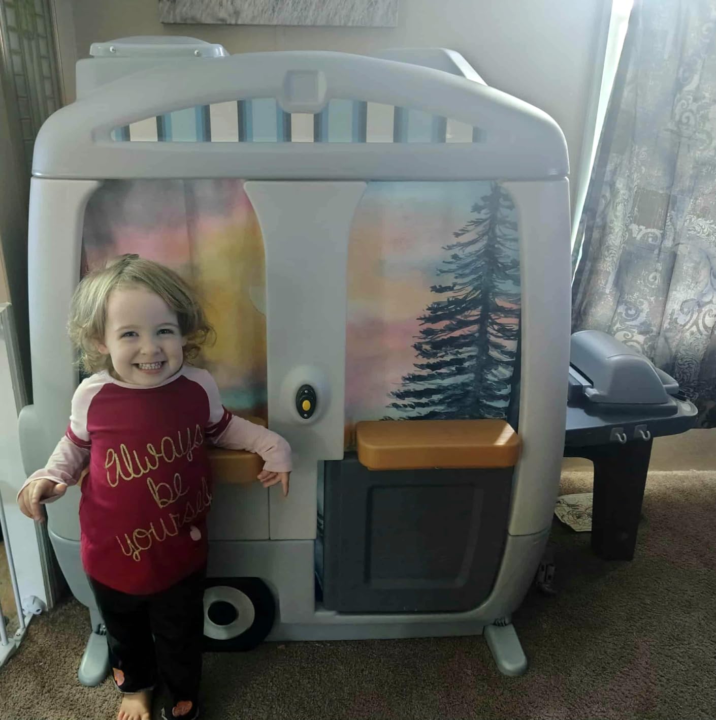 Step2 Adventure Camper Kids Playhouse, Indoor/Outdoor Playset with Kitchenette, Interactive Doorbell Sounds, 52-Piece Toy Accessories, Durable Plastic, For Toddlers 2+ Years customer photo 2