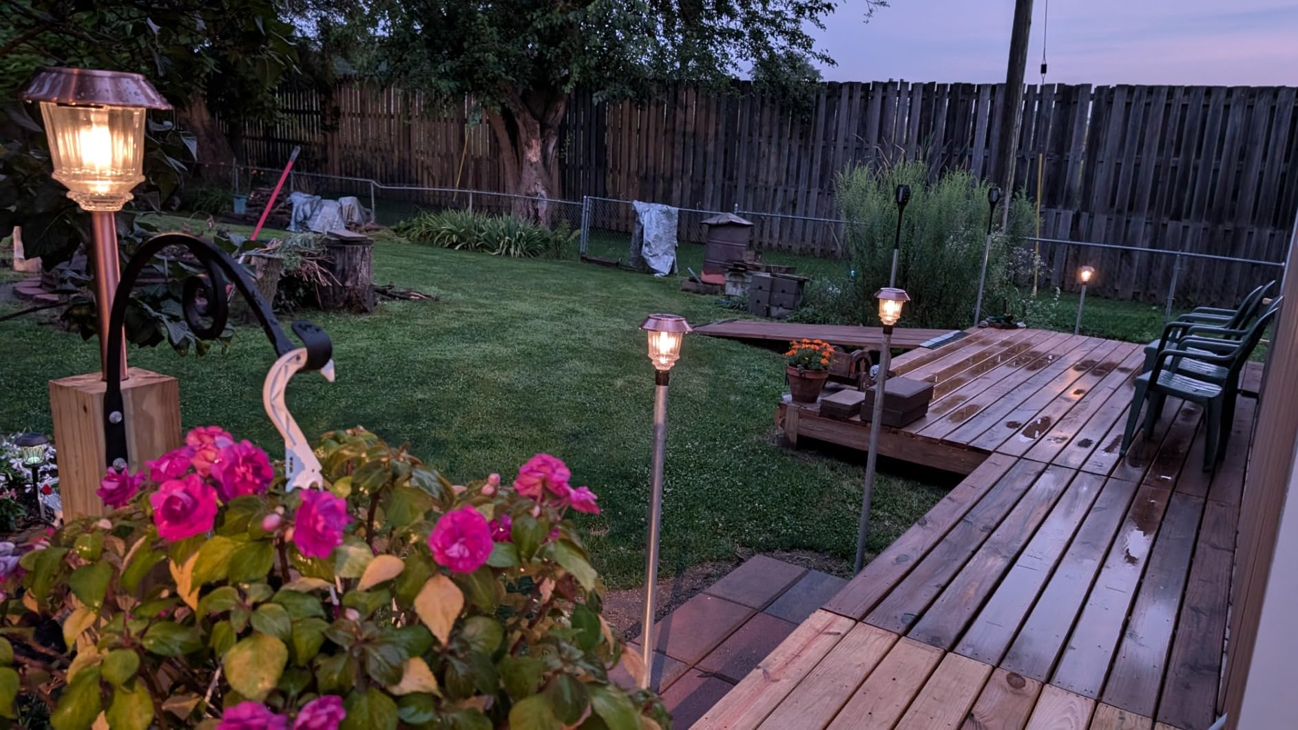 XMCOSY+ Solar Pathway Lights Outdoor - 6 Pack Solar Garden Lights, 10-40 LM Dimmable Solar Lights Outdoor Waterproof Auto On/Off IP 65 Solar Powered Landscape Lighting for Patio Walkway Driveway customer photo 1
