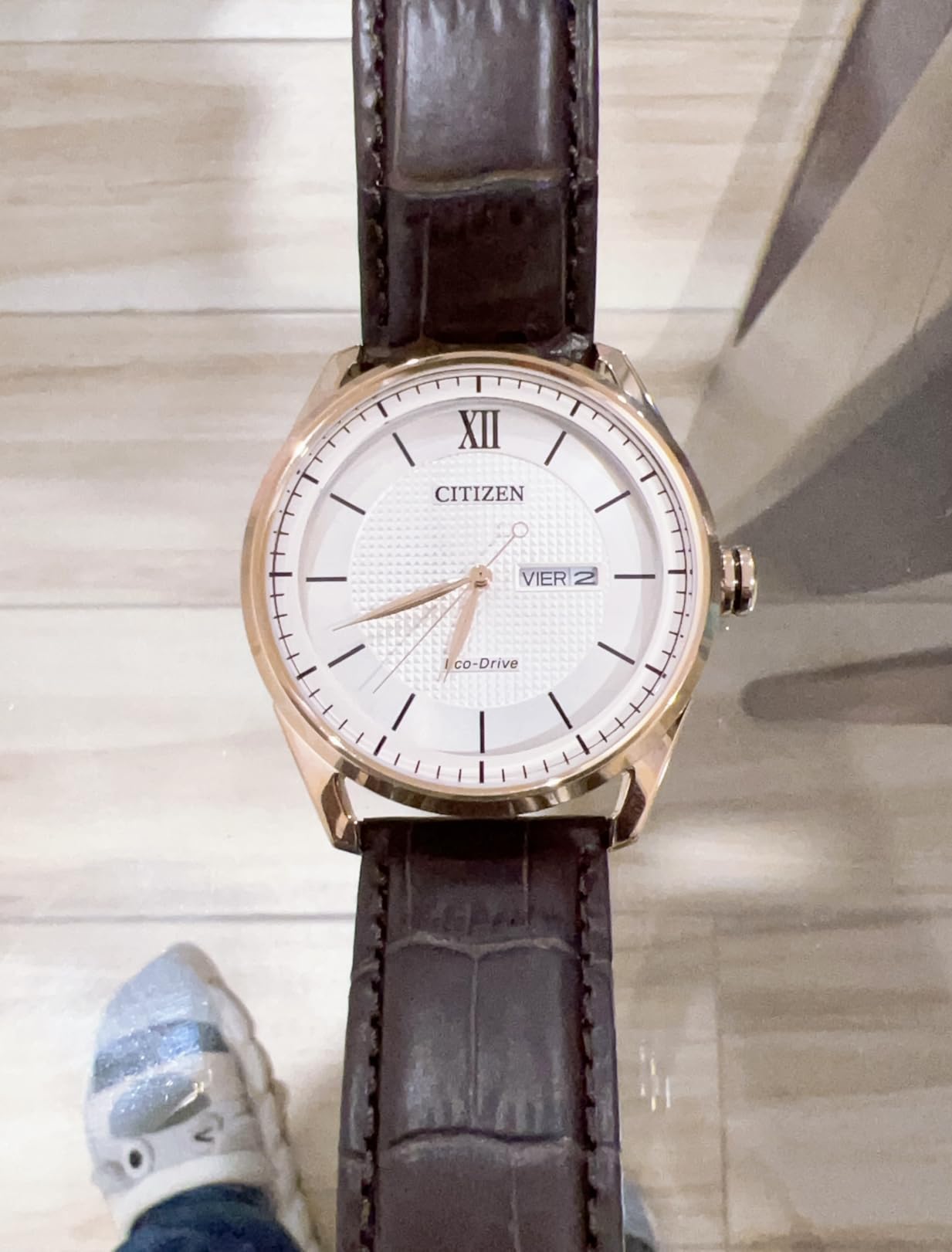 Citizen Men's Classic Eco-Drive Watch with 3-Hand Day and Date customer photo 1