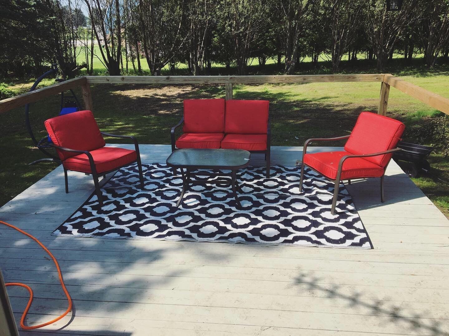 Outdoor Rug - 9x12 Green, Reversible Awning mats,Outdoor Patio Rugs Clearance, Waterproof Large RV Camper Rug 7223 customer photo 2