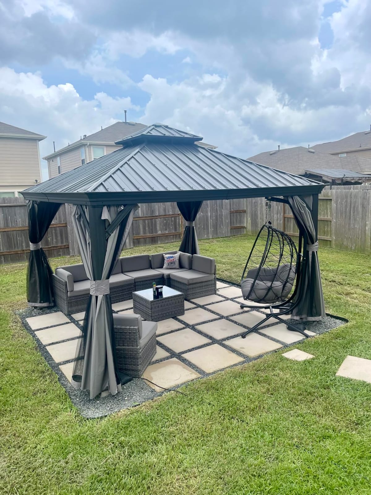 Kozyard Alexander 10' x 12' Hardtop Gazebo, Aluminum Frame customer photo 2
