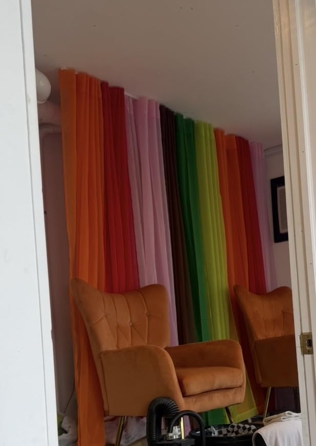 SpaceDresser Basic Rod Pocket Sheer Voile Window Curtain Panels White 1 Pair 2 Panels 52 Width 84 Inch Long for Kitchen Bedroom Children Living Room Yard(White,52 W x 84 L) customer photo 1