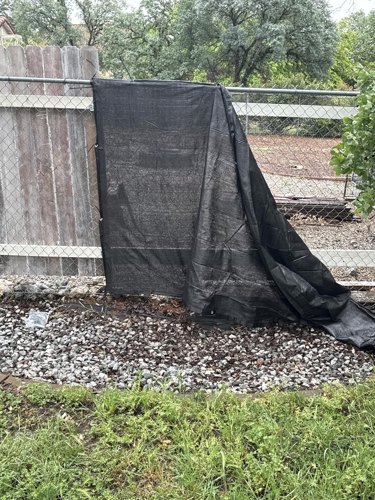 180GSM 6ft x 50ft Fence Privacy Screen Heavy Duty Fence Cover Garden Wall Backyard Black customer photo 1