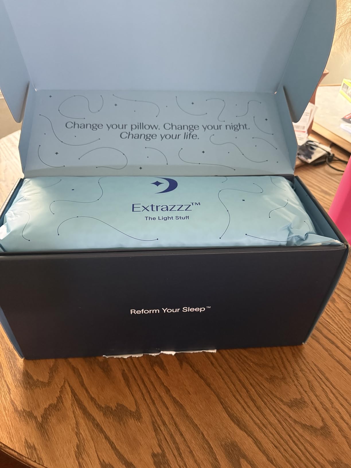 DreamyBlue Signature Adjustable Shredded Memory Foam Pillow Queen customer photo 1