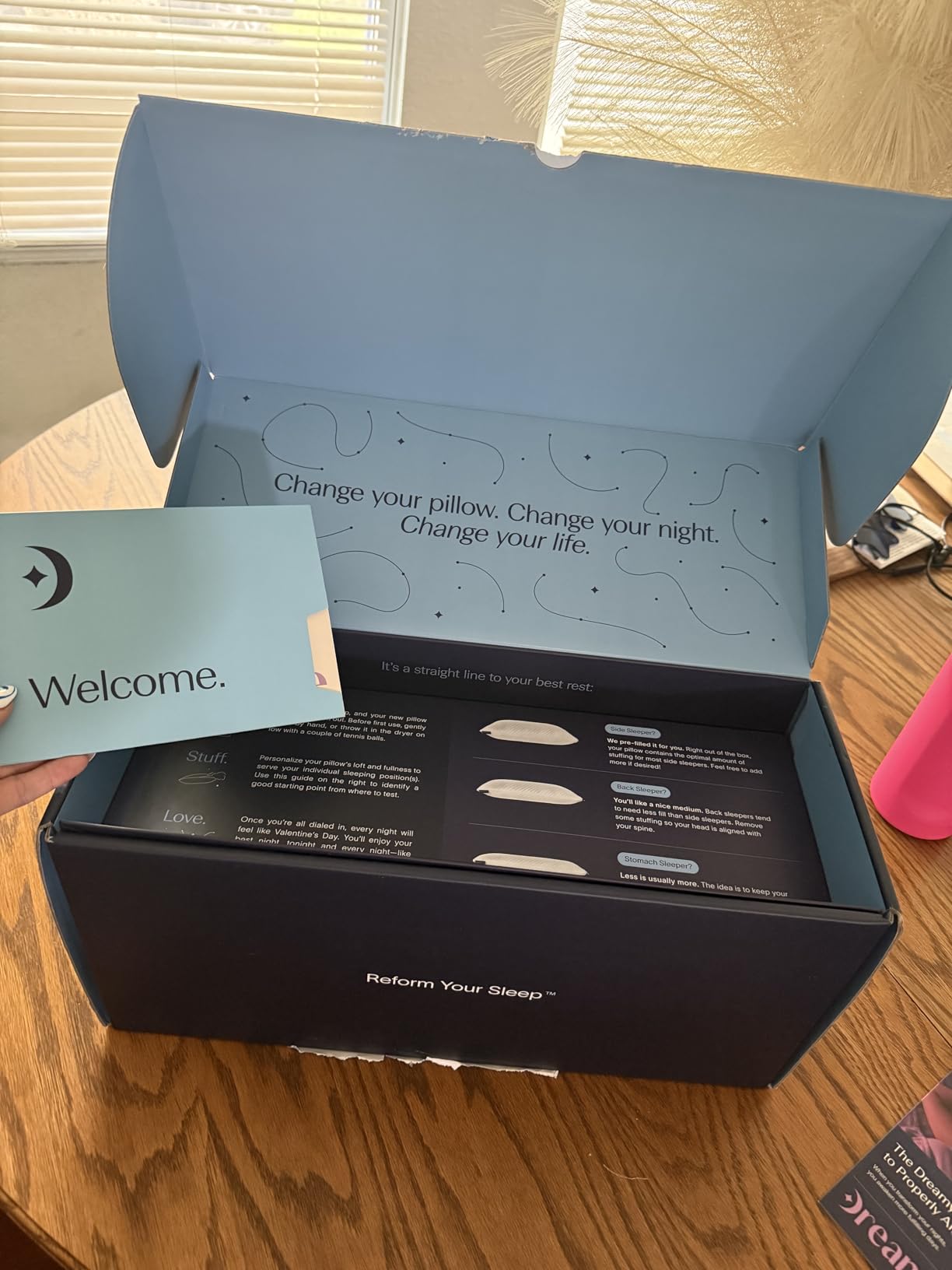 DreamyBlue Signature Adjustable Shredded Memory Foam Pillow Queen customer photo 2