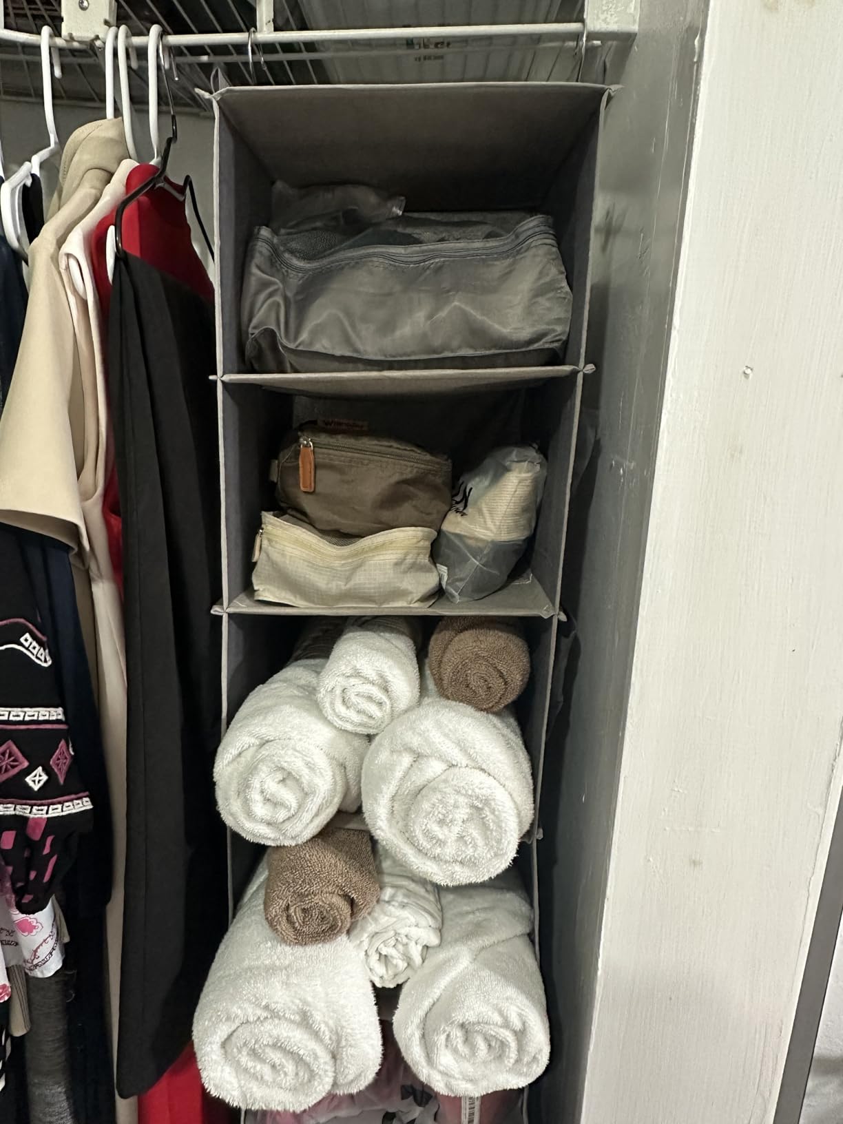 YOUDENOVA Hanging Closet Organizer and Storage, 6-Shelf, 2 Packs, Grey customer photo 1