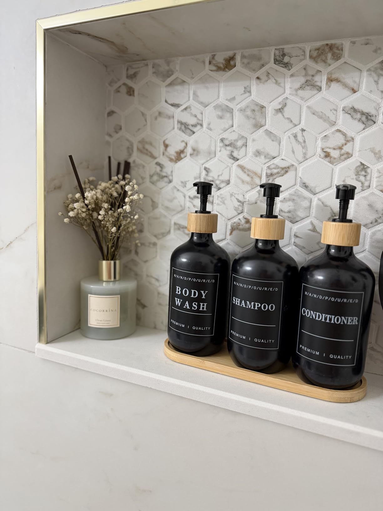 Cocorrína Reed Diffuser Set, Clean Linen 6.7 fl oz Scented Diffuser with Sticks Home Fragrance Reed Diffuser for Bathroom Shelf Décor customer photo 1