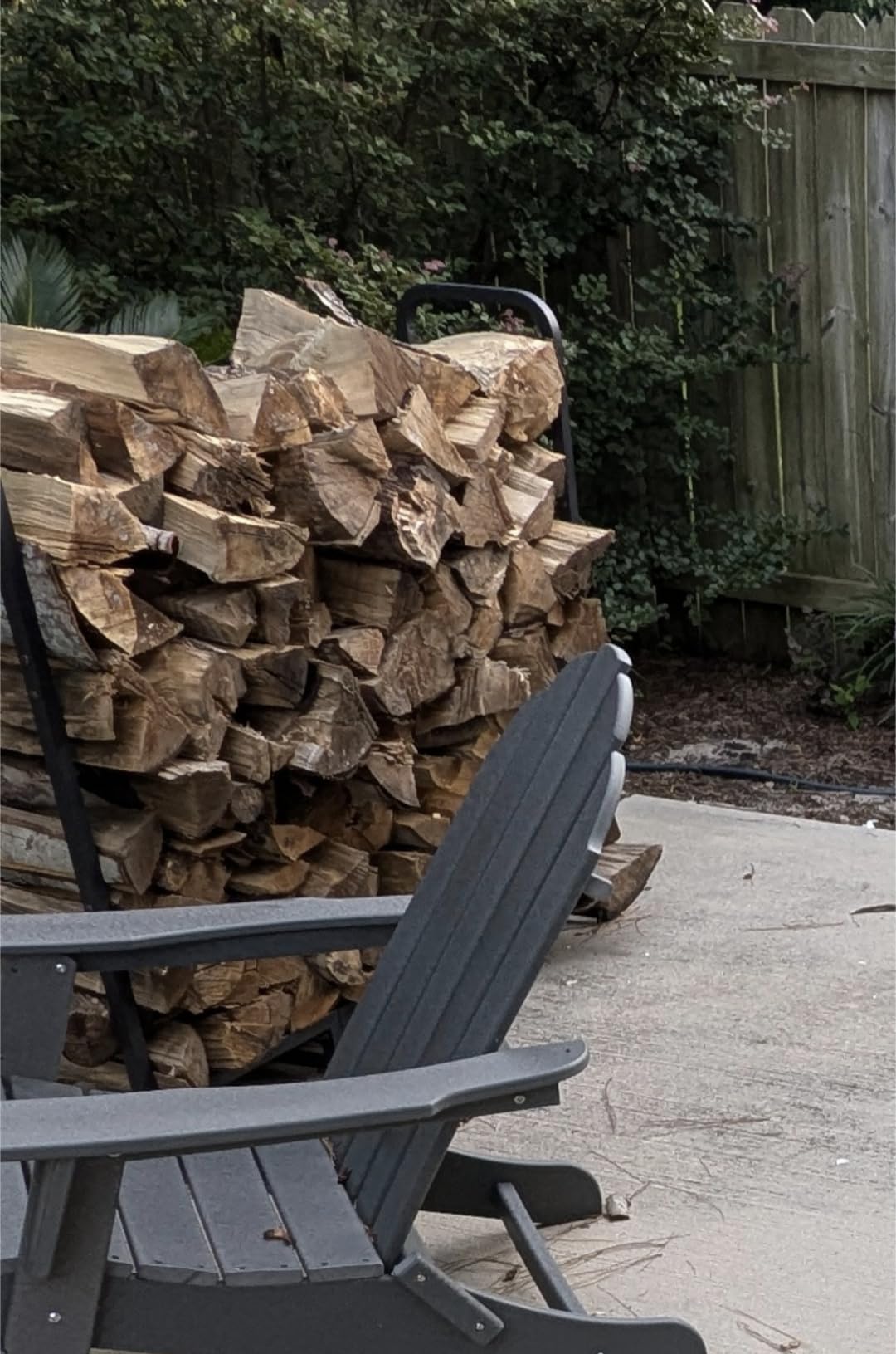 Firewood Rack Stand 2ft Heavy Duty Logs Holder for Outdoor Indoor Fireplace Metal Wood Pile Storage Stacker Organizer, Matte Black customer photo 1