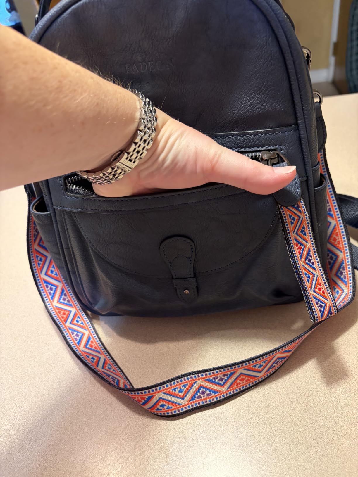 FADEON Mini Backpack Purse for Women, Roomly Vegan Leather Small Daypack customer photo 2