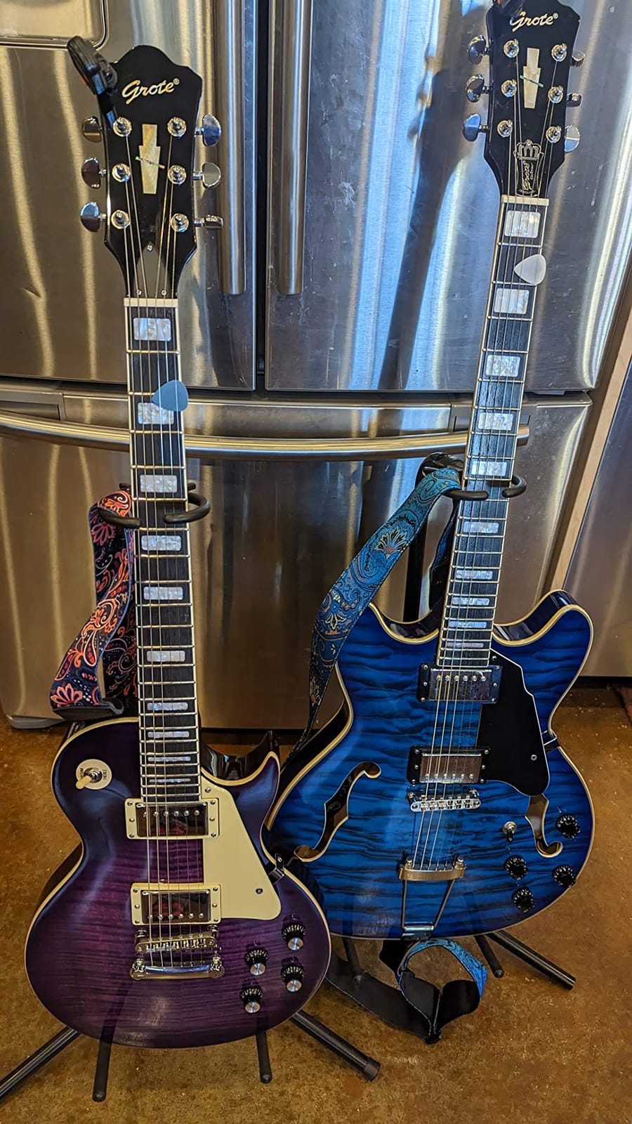 Grote Electric Guitar Solid Body LPYS-006 Maple Neck, Stainless Steel Frets, Ideal for All Levels, with Gigbag(Red) customer photo 2