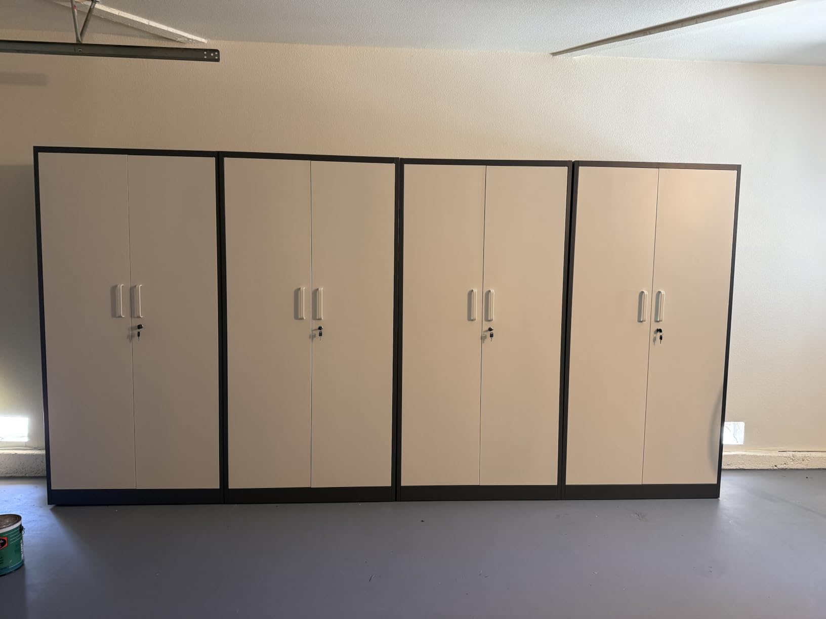 Yizosh Metal Garage Storage Cabinet with 2 Doors and 5 Adjustable Shelves - 71
