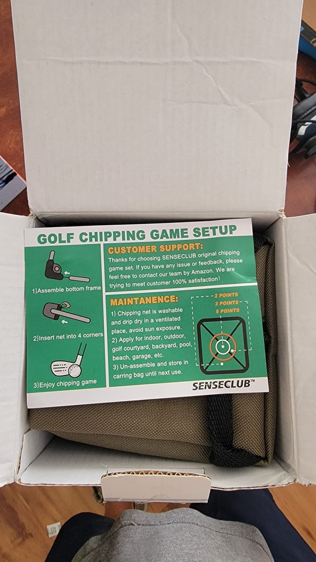 SENSECLUB Foldable Chipping Net with Mat & Balls, Indoor Golf Practice Chipping Target, Backyard Golf Game & Gifts customer photo 1