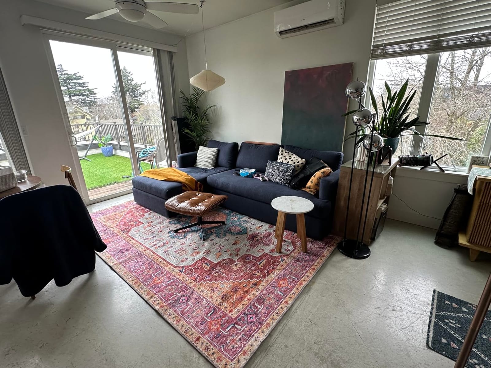 Moynesa Ultra-Thin Washable Vintage Area Rug - 5x7 Large Bedroom Boho Non-Slip Non-Shedding Living Room Mat Oriental Medallion Floor Carpet for Kids Nursery Room Office, Pink/Teal/Multi customer photo 1