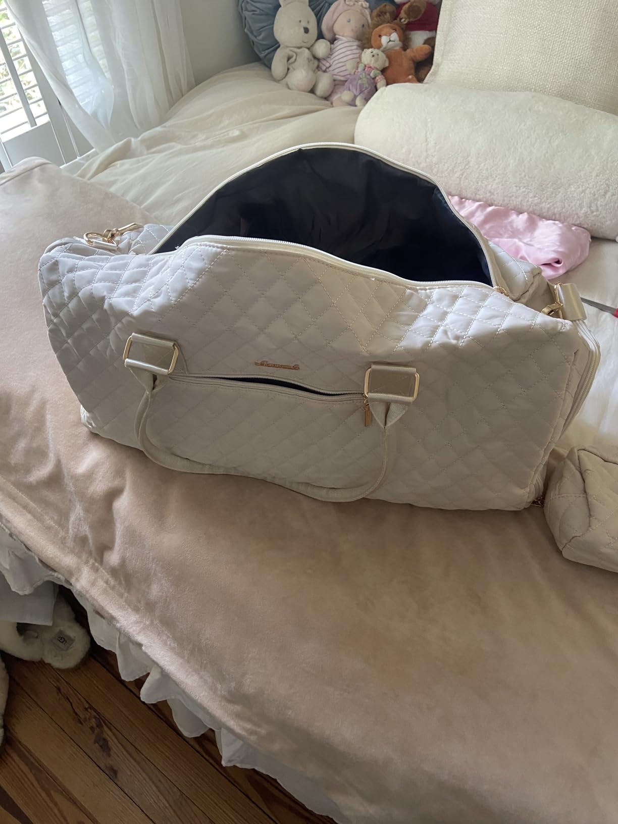 LOVEVOOK Travel Duffle Bag, Weekender Bag for Women with Toiletry Bag, Carry on Overnight Bag with Shoe Compartment, Gym Duffel Bag with Wet Pocket, Mommy Hospital Bags for Labor and Delivery customer photo 1