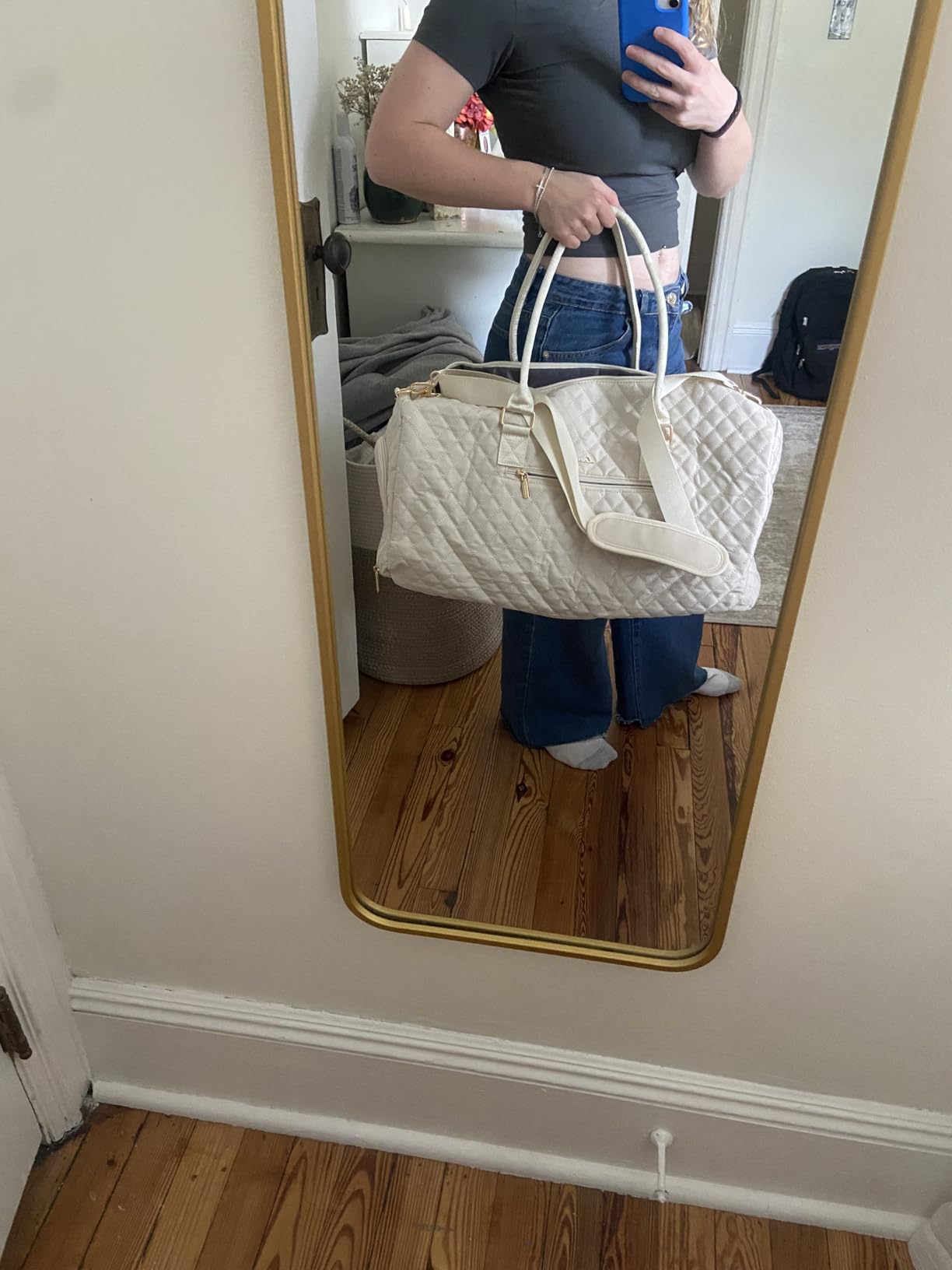 LOVEVOOK Travel Duffle Bag, Weekender Bag for Women with Toiletry Bag, Carry on Overnight Bag with Shoe Compartment, Gym Duffel Bag with Wet Pocket, Mommy Hospital Bags for Labor and Delivery customer photo 2
