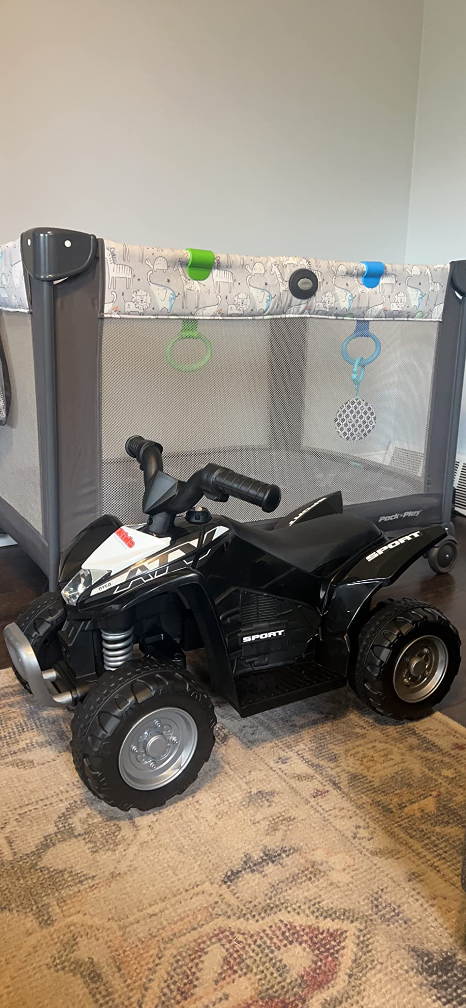 OLAKIDS Kids Ride On ATV, 6V Electric Vehicle for Toddlers, 4 Wheeler Battery Powered Motorized Quad Toy Car for Boys Girls with LED Lights, Horn (Blue) customer photo 2