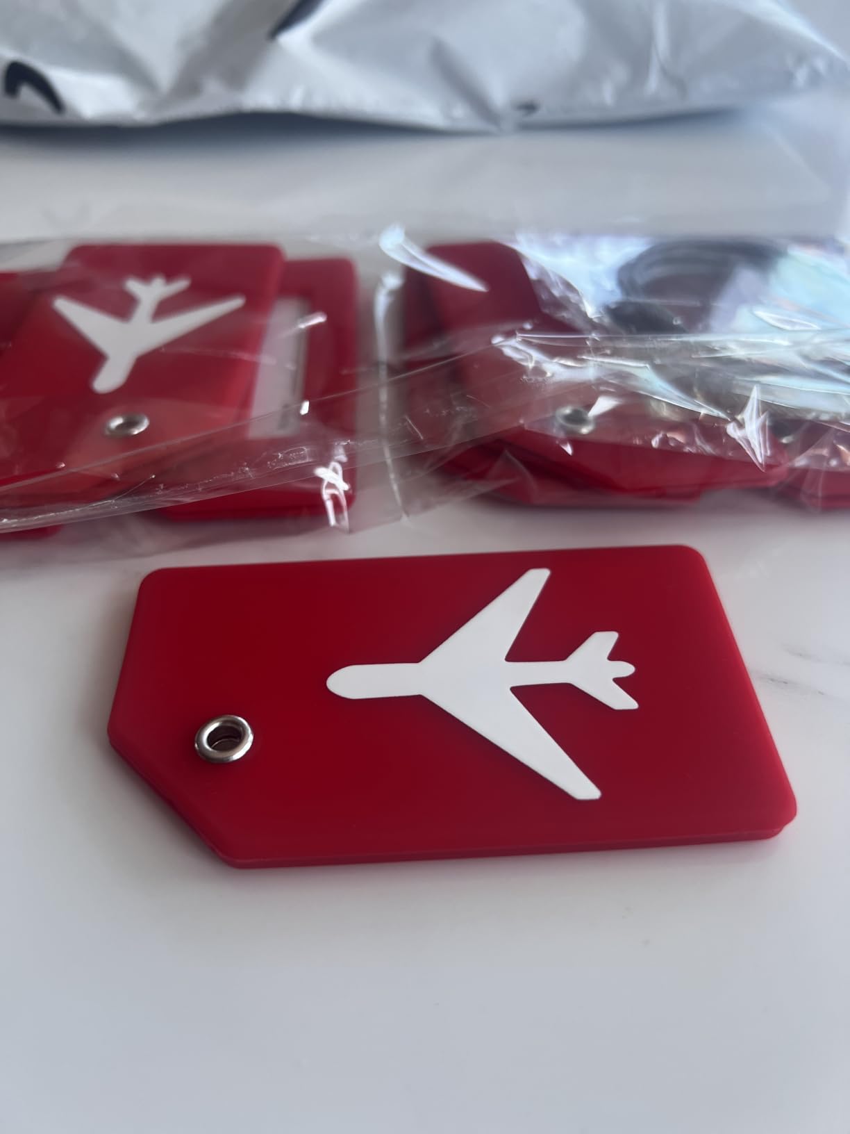 7 Pack Silicone Luggage Tags for Suitcases,TSA Approved Travel Tag,Colorful customer photo 2
