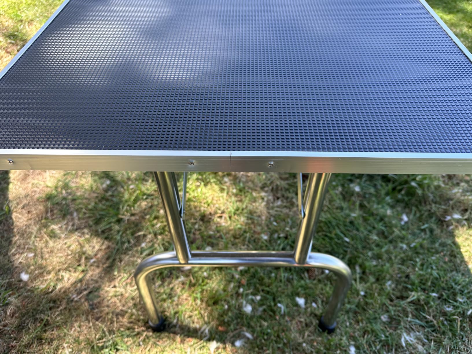 42'' Foldable Dog Grooming Table with Arms/Nooses/Mesh Tray, Black | Stainless Steel Grooming Table for Dogs at Home, Adjustable Pet Bathing Station, Non-Slip Waterproof Tabletop, Capacity 330Lb customer photo 2