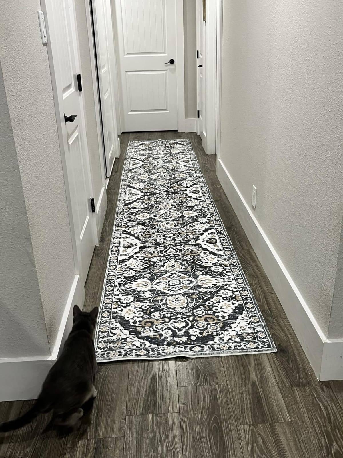 HEBE Hallway Runner Rug 2'x6', Washable Non Slip Kitchen Rug Runner | Soft Boho Bedroom Runner Rug, Vintage Distressed Low-Pile Floor Carpet Runners for Hallway, Entrance, Bathroom, Laundry customer photo 2