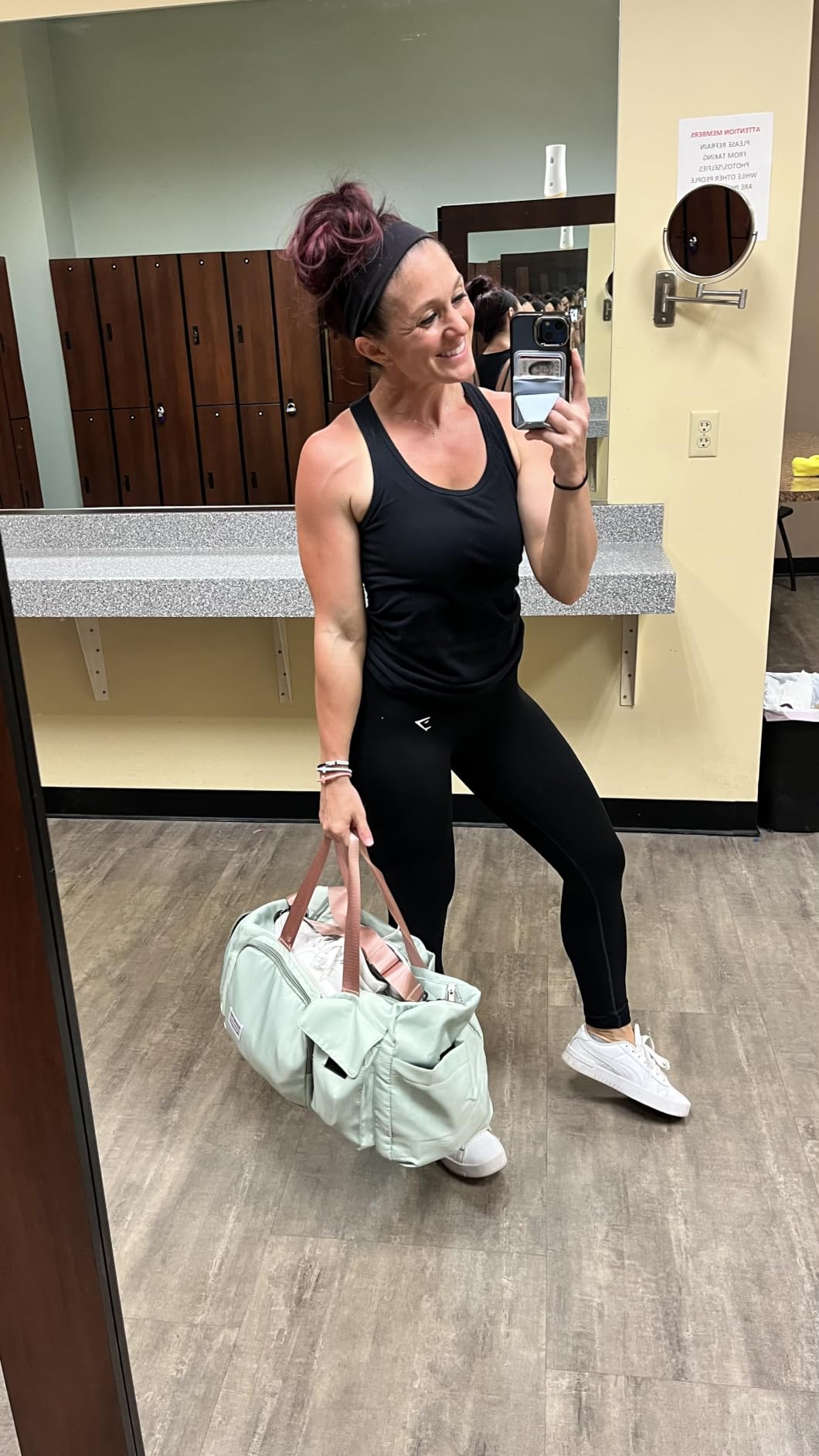 Small Gym Bag for Women, Travel Duffle Bag Carry On Weekender Bag with Shoe Compartment customer photo 2