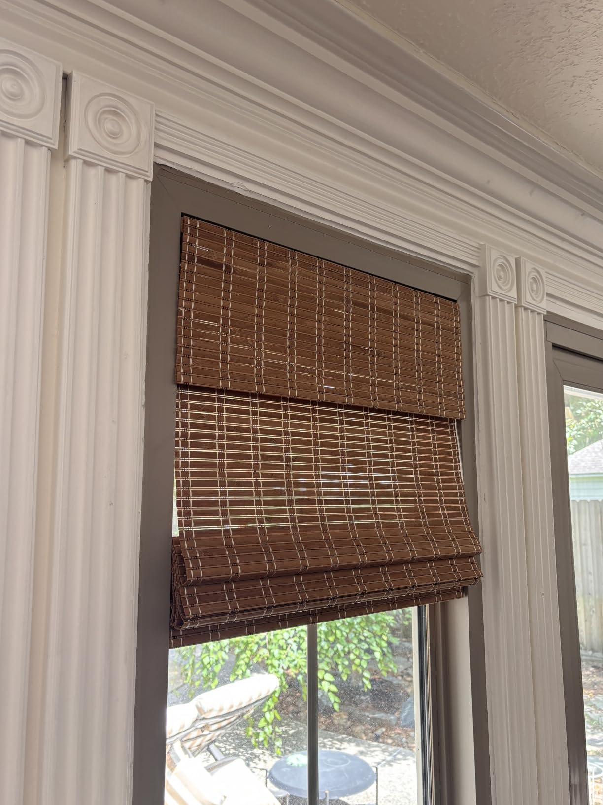 LazBlinds No Drill Cordless Bamboo Roman Shades, 35