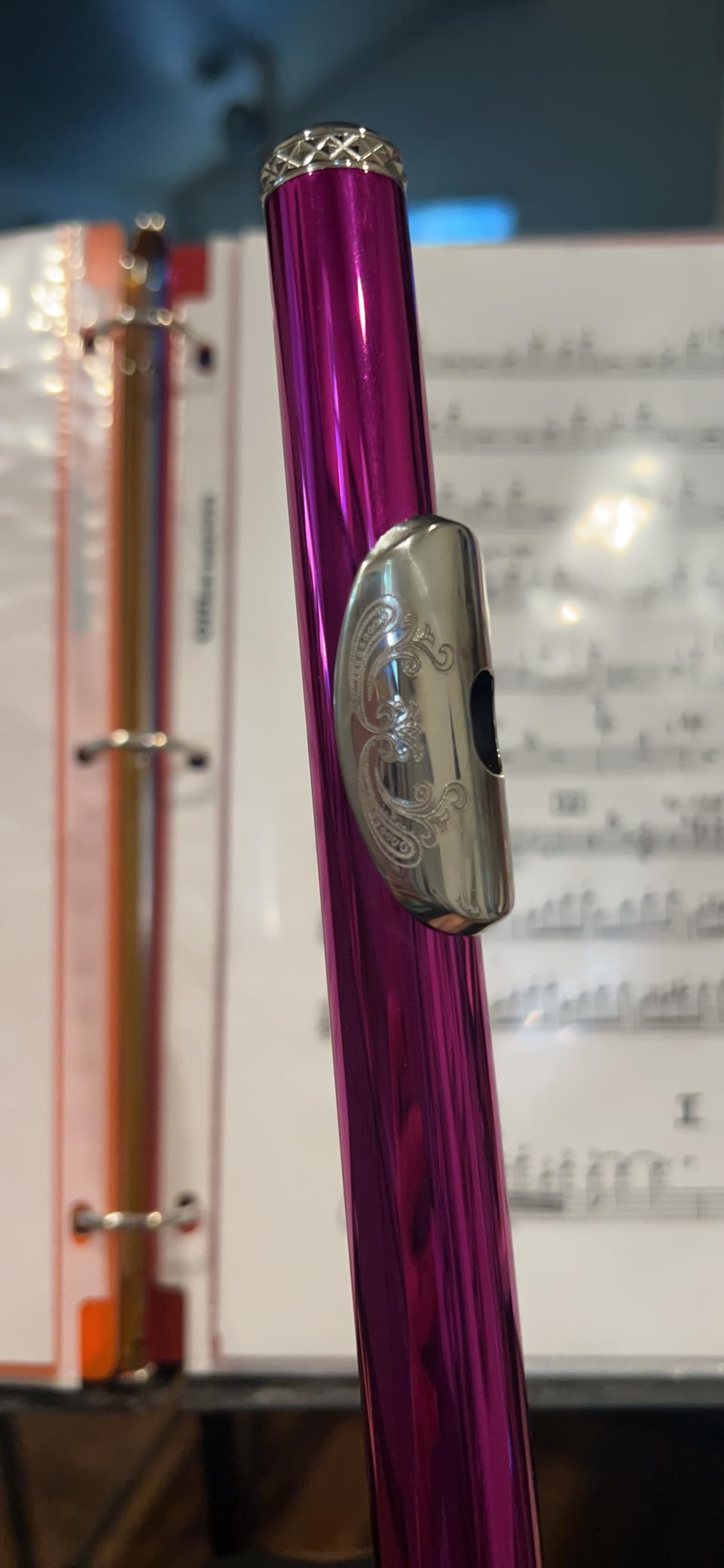 Rhythm C Flutes with Engraved Flower Closed Hole 16 Keys Flute For Student, Beginner with Stand, Carrying Case,Gloves,Joint Grease, Tuning Rod, Nickel customer photo 2