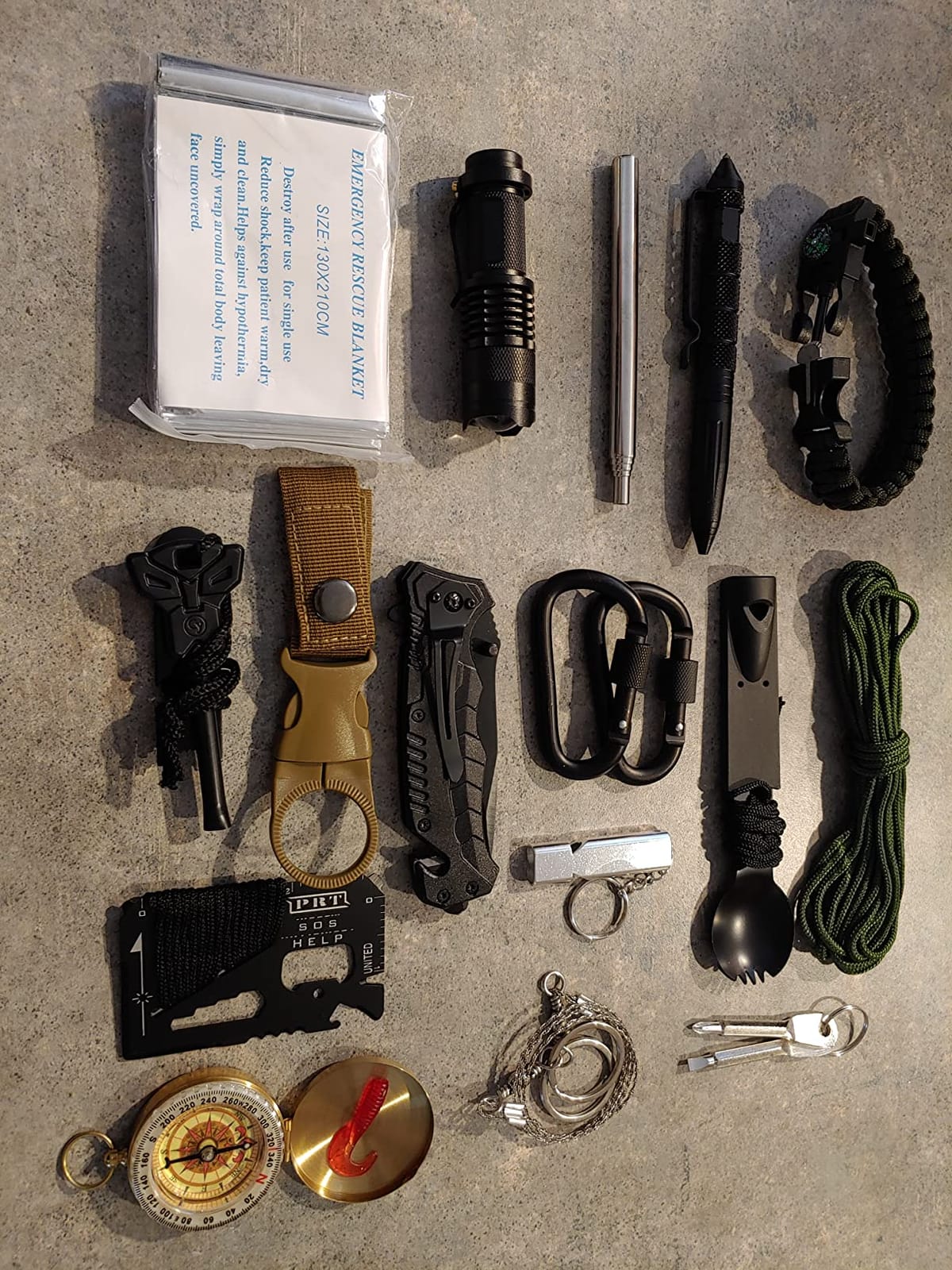 Survival Kit, Gifts for Men Dad Husband, Emergency Survival Gear and Equipment 19 in 1, Fishing Hunting Birthday for Men, Camping Accessories, Cool Gadget, Camping Essentials customer photo 1