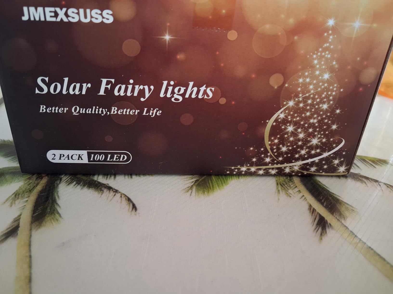 JMEXSUSS Solar Halloween Lights Orange and Purple, 2 Pack Total 200LED 66FT customer photo 1