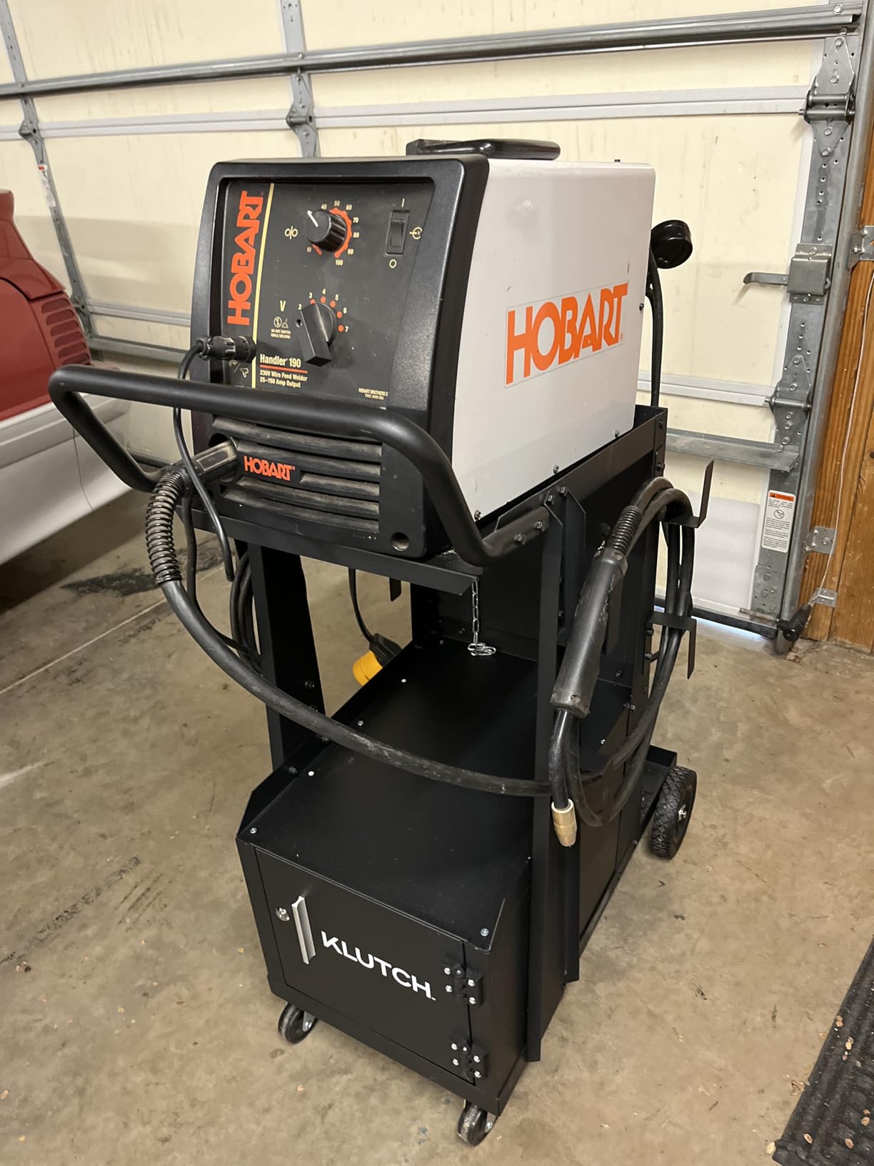Klutch 2-Tier Welding Cart with Cabinet, 100-Lb., 31.5in.L x 16.1in.W customer photo 2