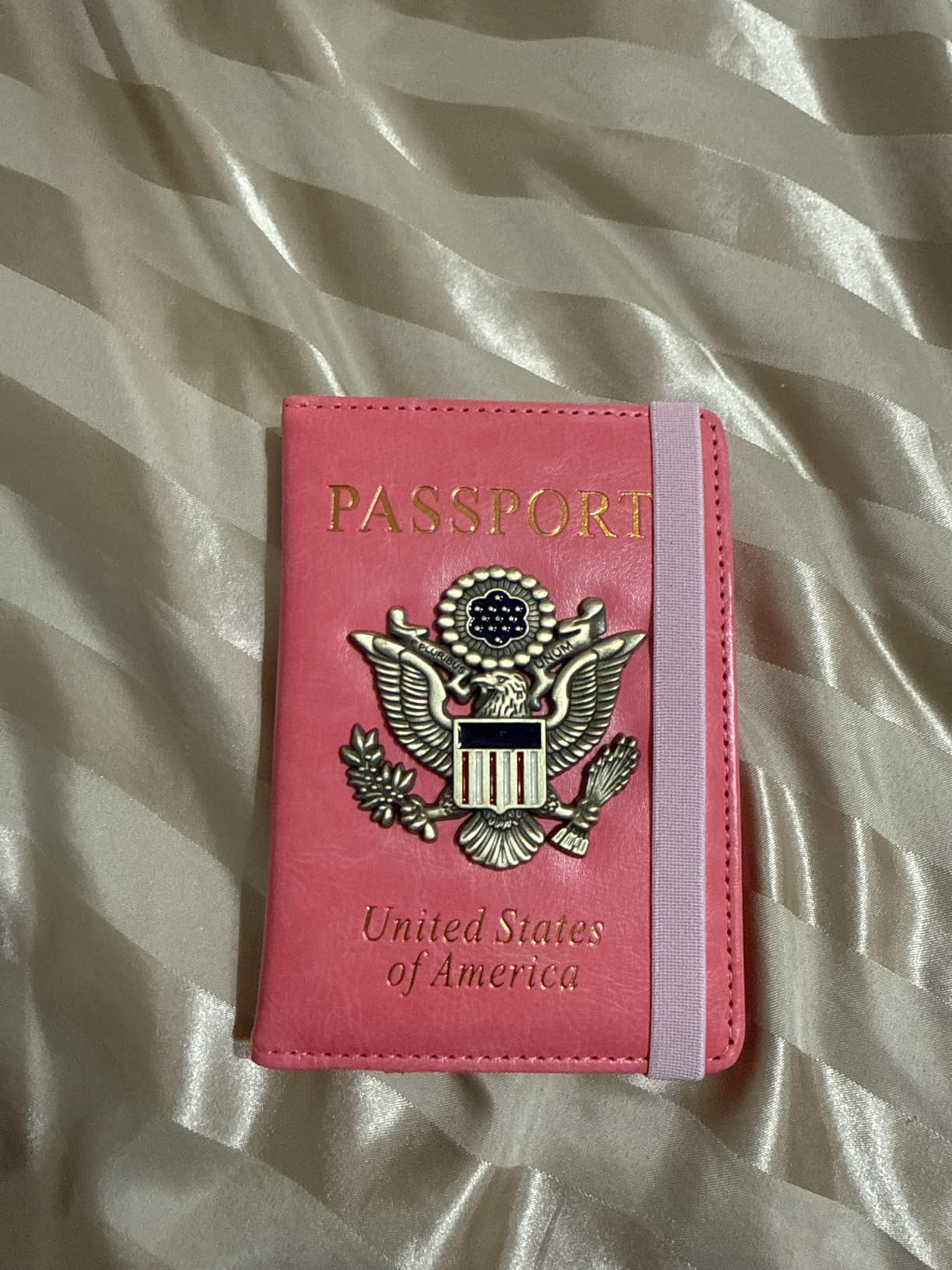 TOURSUIT RFID Blocking Passport Holder, Leather Travel Wallet, Dark Blue customer photo 1