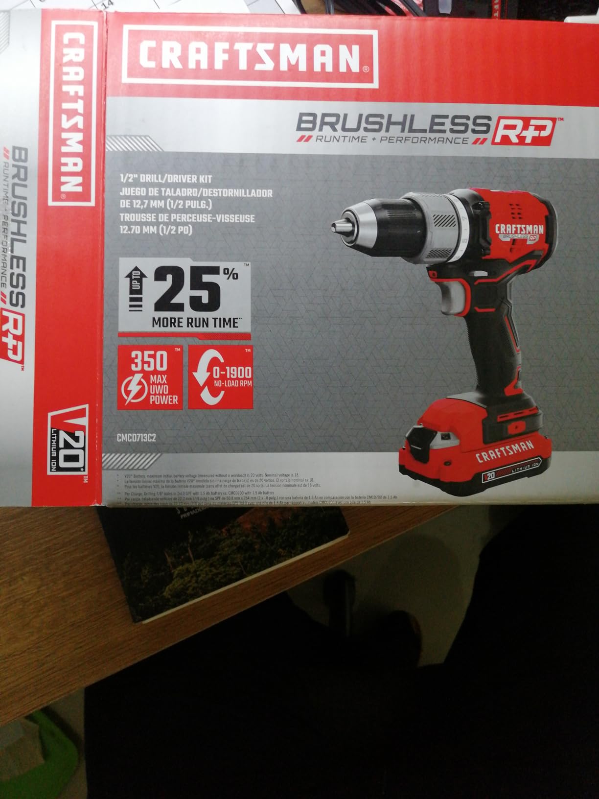 CRAFTSMAN RP+ Cordless Drill/Driver Kit, with 2 Batteries and Charger, Brushless (CMCD713C2) customer photo 1