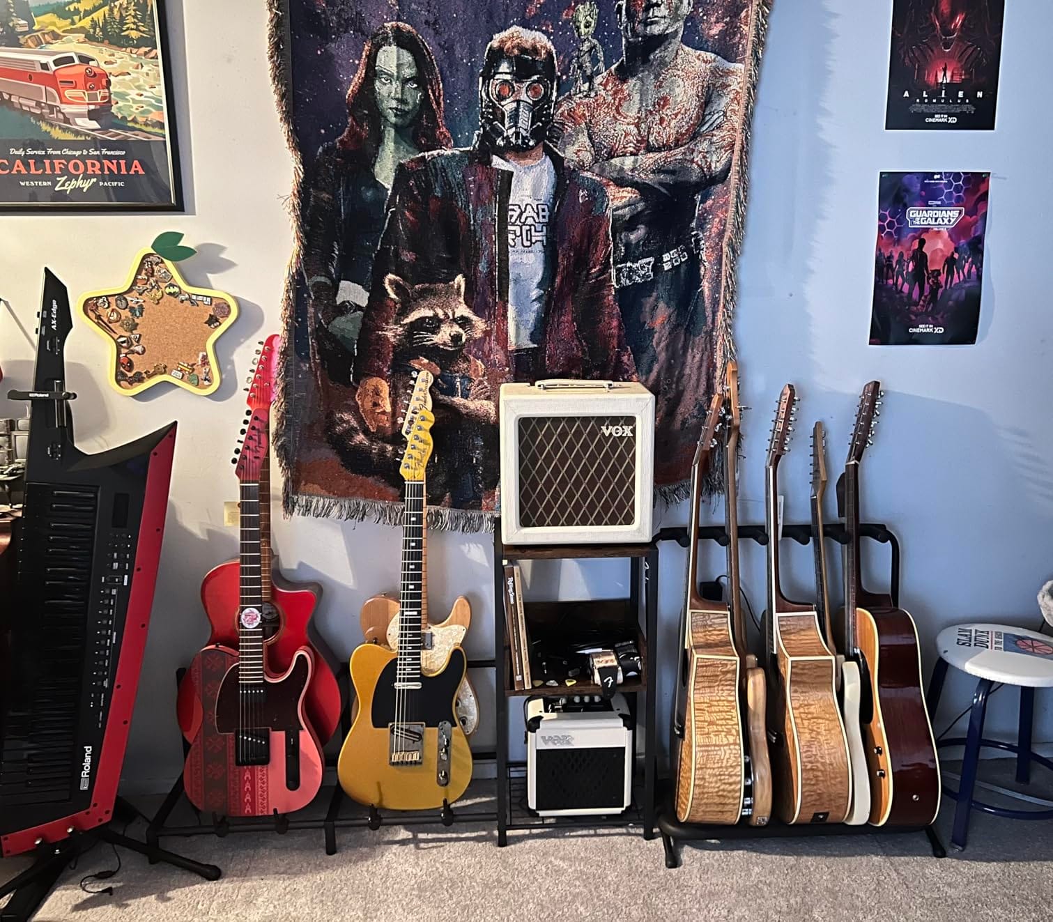 Bikoney Guitar Stand Floor for Multiple Guitars with Amp Stand customer photo 2