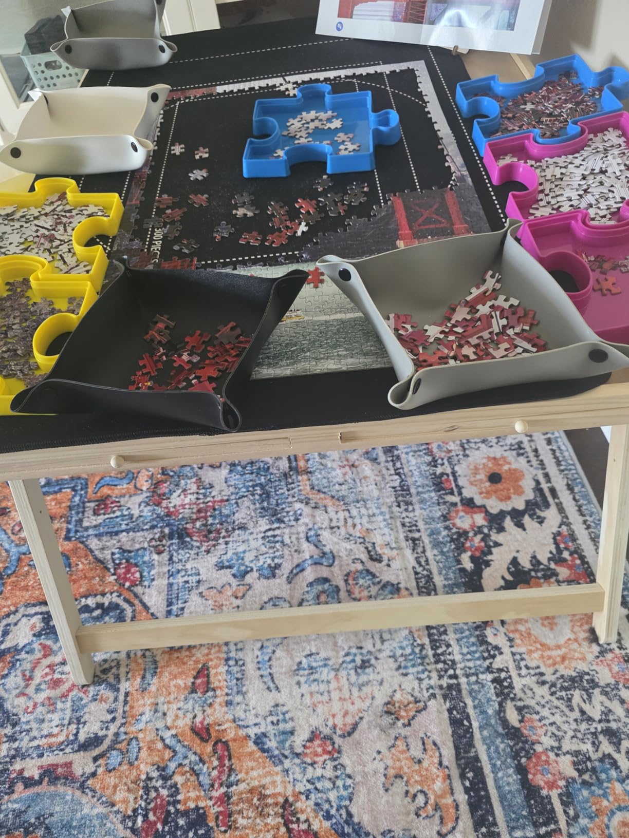 Puzzle Board 1500 Pieces,2 in 1 Jigsaw Puzzle Table with Folding Legs customer photo 1