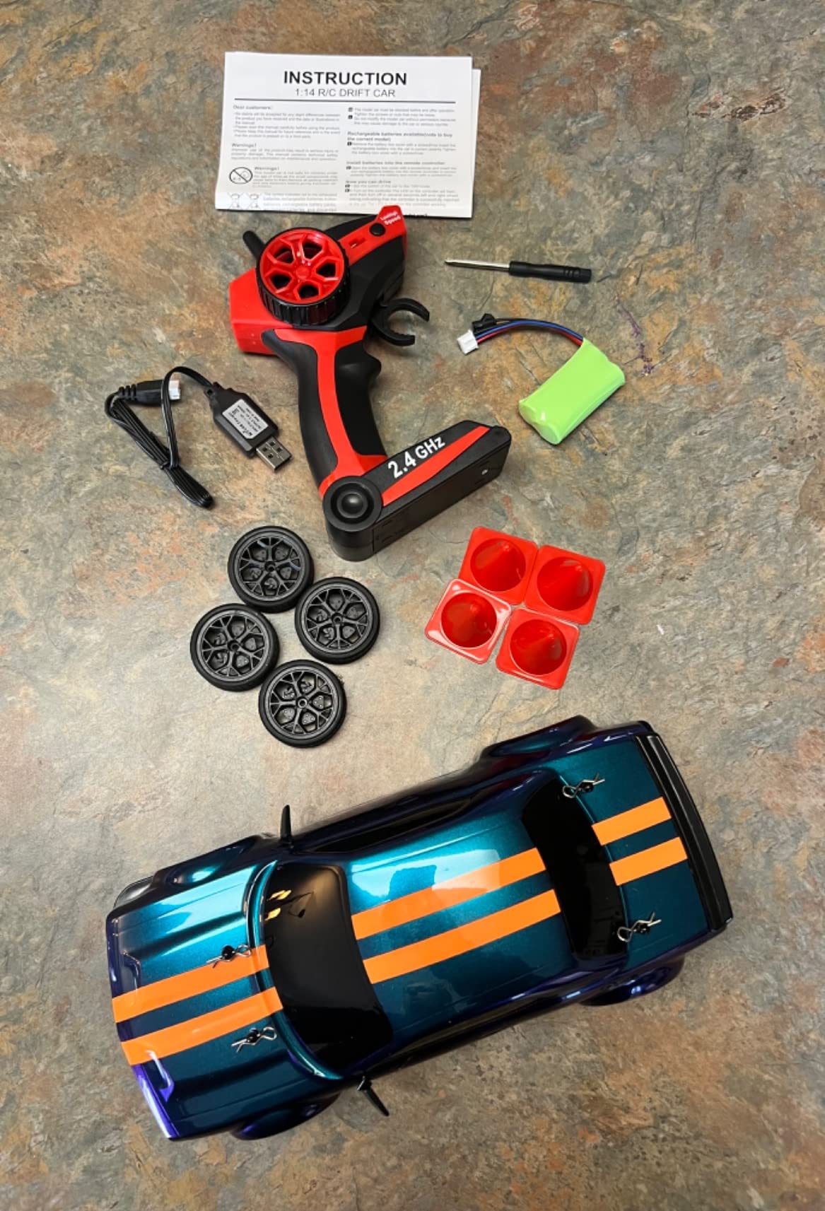 RC Drift Car, 1:14 Remote Control Car 4WD Drift RC Cars Vehicle 28km/h High Speed Racing RC Drifting Car Gifts Toy for Boys Kids customer photo 2