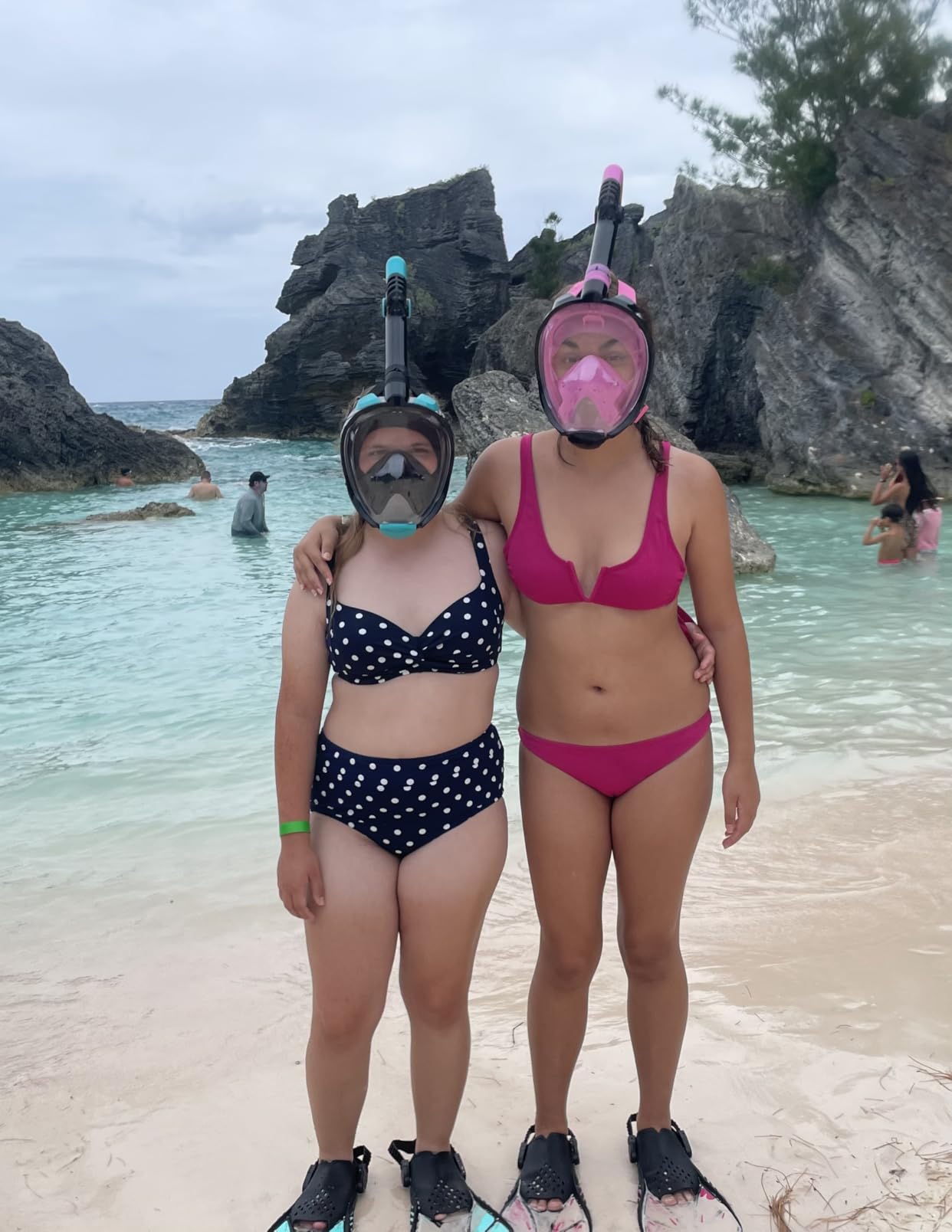Viginsul Snorkeling Gear for Adults Full Face Snorkel Mask Fins Snorkel Set | Panoramic View Anti-Fog Anti-Leak, with Foldable Dry Top, Camera Mount & Travel Mesh Bag, Adjustable Swim Flippers customer photo 1