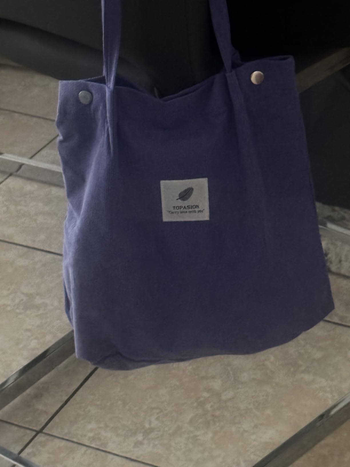 Corduroy Tote Bag Cute Tote Bags for Women Shoulder Bag with Inner Pocket for Work Beach Travel and Shopping Grocery customer photo 1