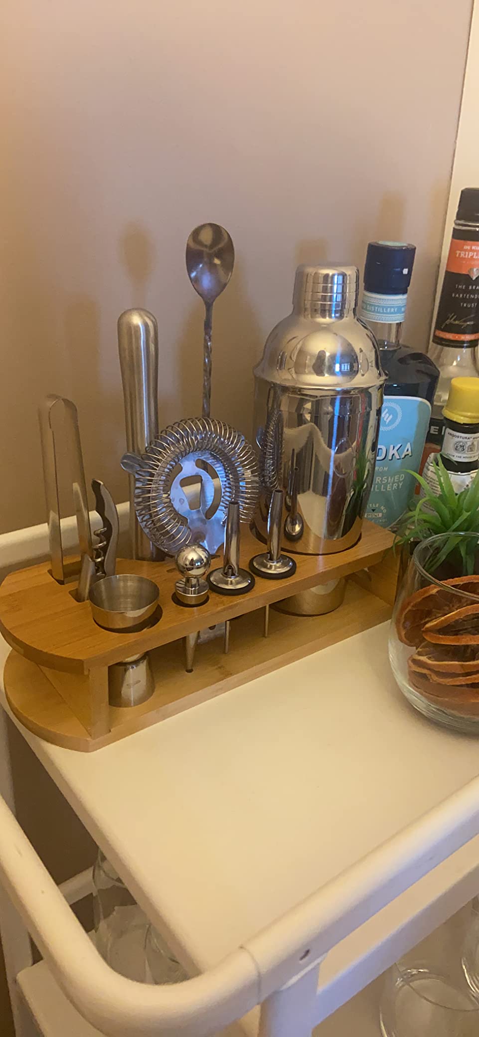 Wukuna Cocktail Shaker Set Bartender Kit, 12-Pcs Bar Tool with Bamboo Stand customer photo 2