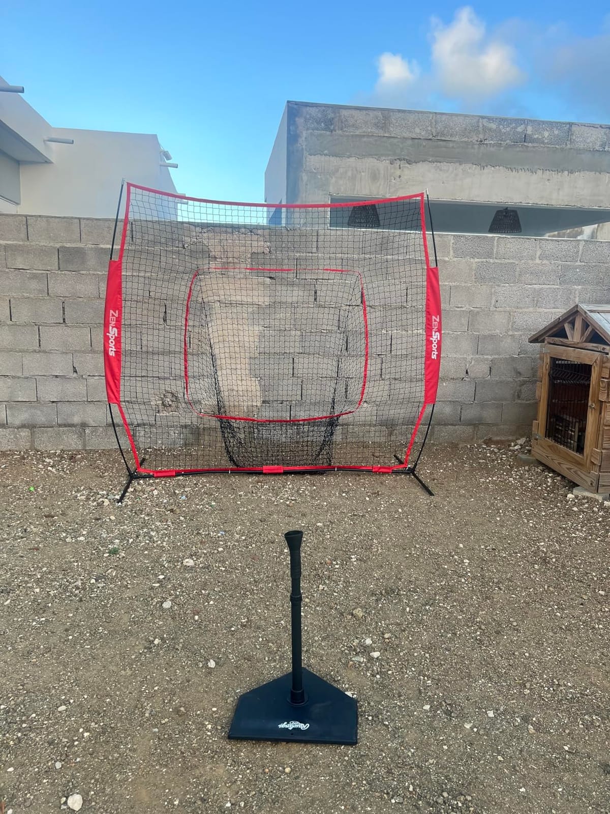7' x 7' Baseball Softball Hitting & Pitching Practice Net Batting Pitching Training Aid Net w/Carry Bag, Strike Zone and Metal Bow Frame, Baseball Throwing Net for All Levels customer photo 2