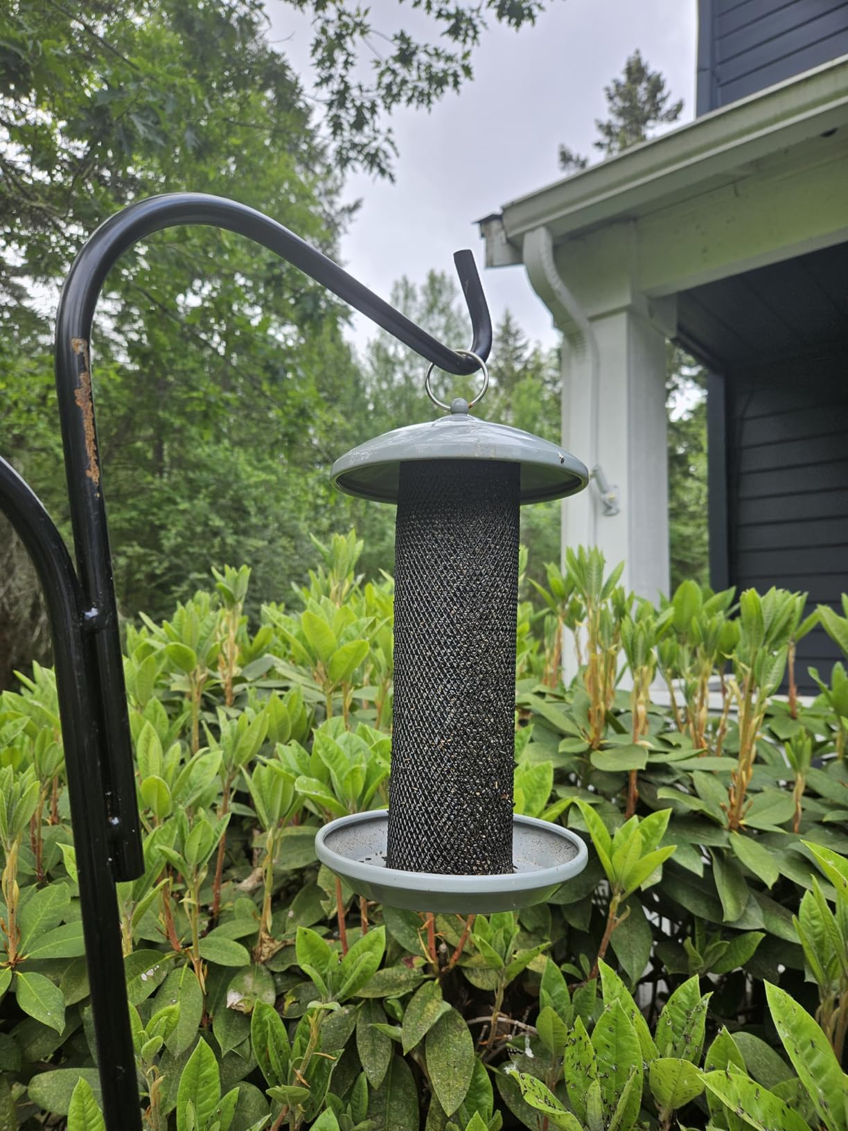 Kingsyard Finch Feeders for Outdoors Hanging, Metal Mesh Tube Bird Feeder for Nyjer/Thistle Seed, 2.5 lbs Large Capacity (Grey) customer photo 1