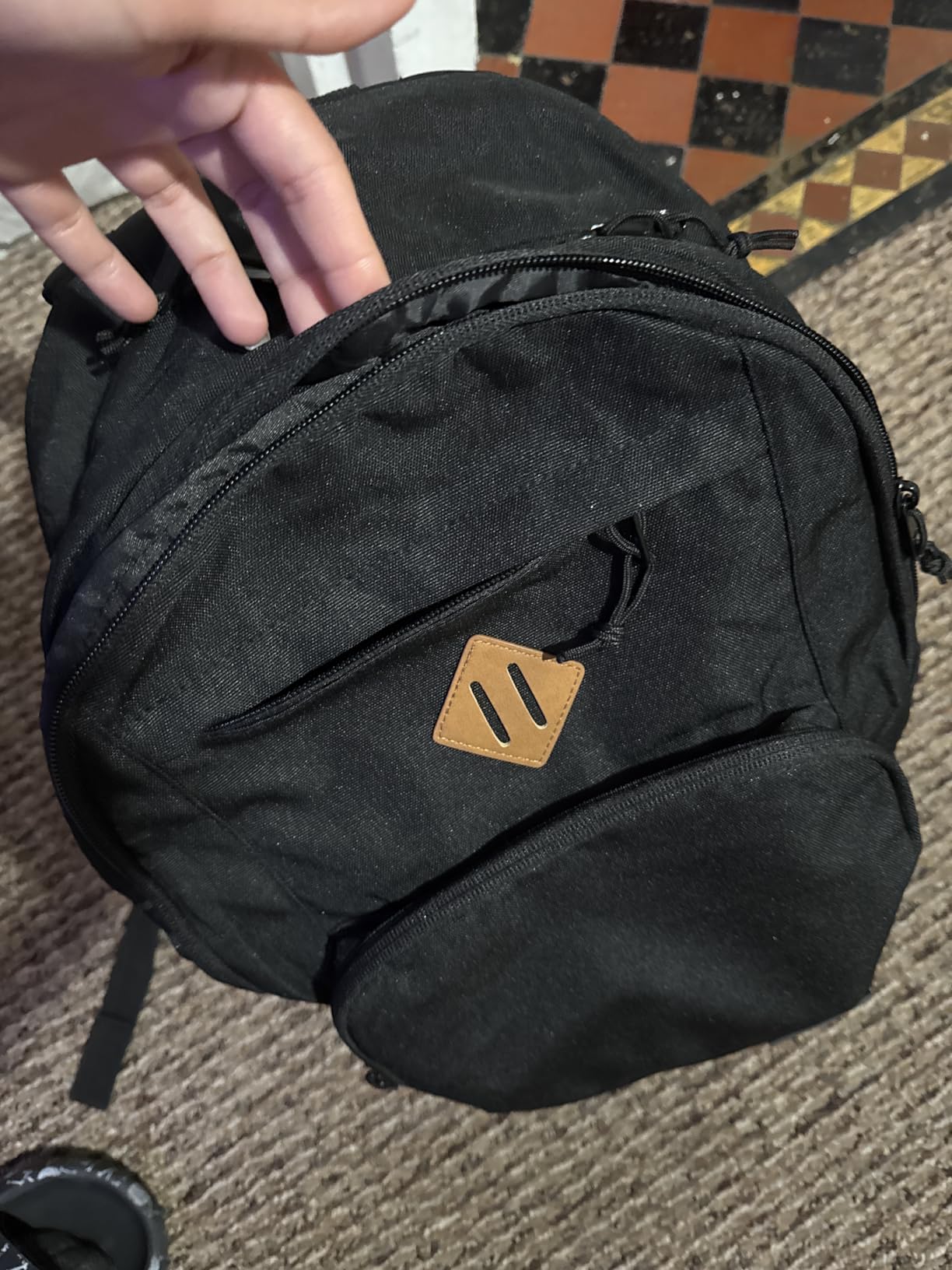 KEOFID Travel backpack for Men and Women, Anti Theft Laptop Backpack with USB Charging Port for Work, Large Bag for College, Carry-on Backpack with Luggage Strap, Water Resistent(Black) customer photo 2